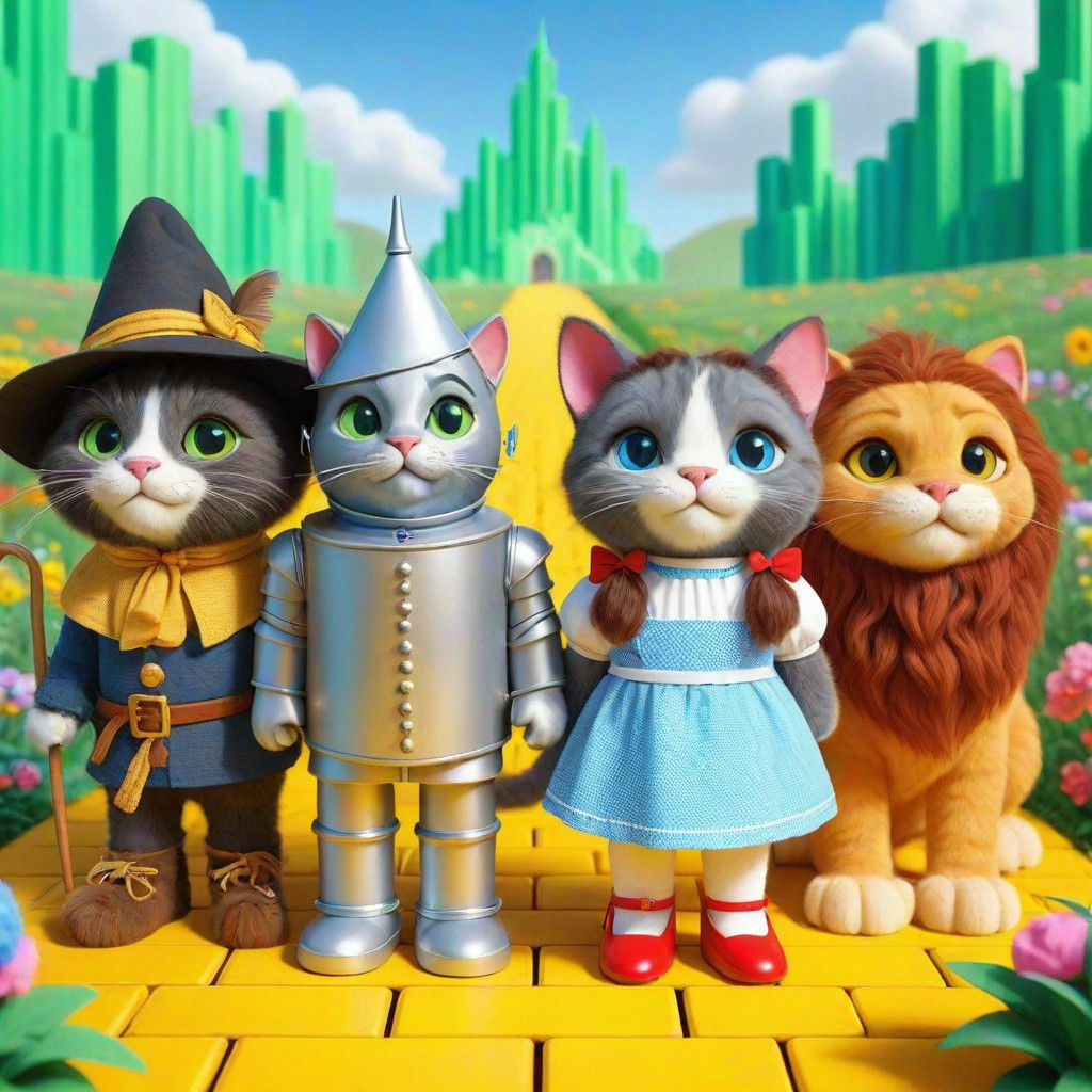 Feline Friends Embody the Spirit of the Wizard of Oz