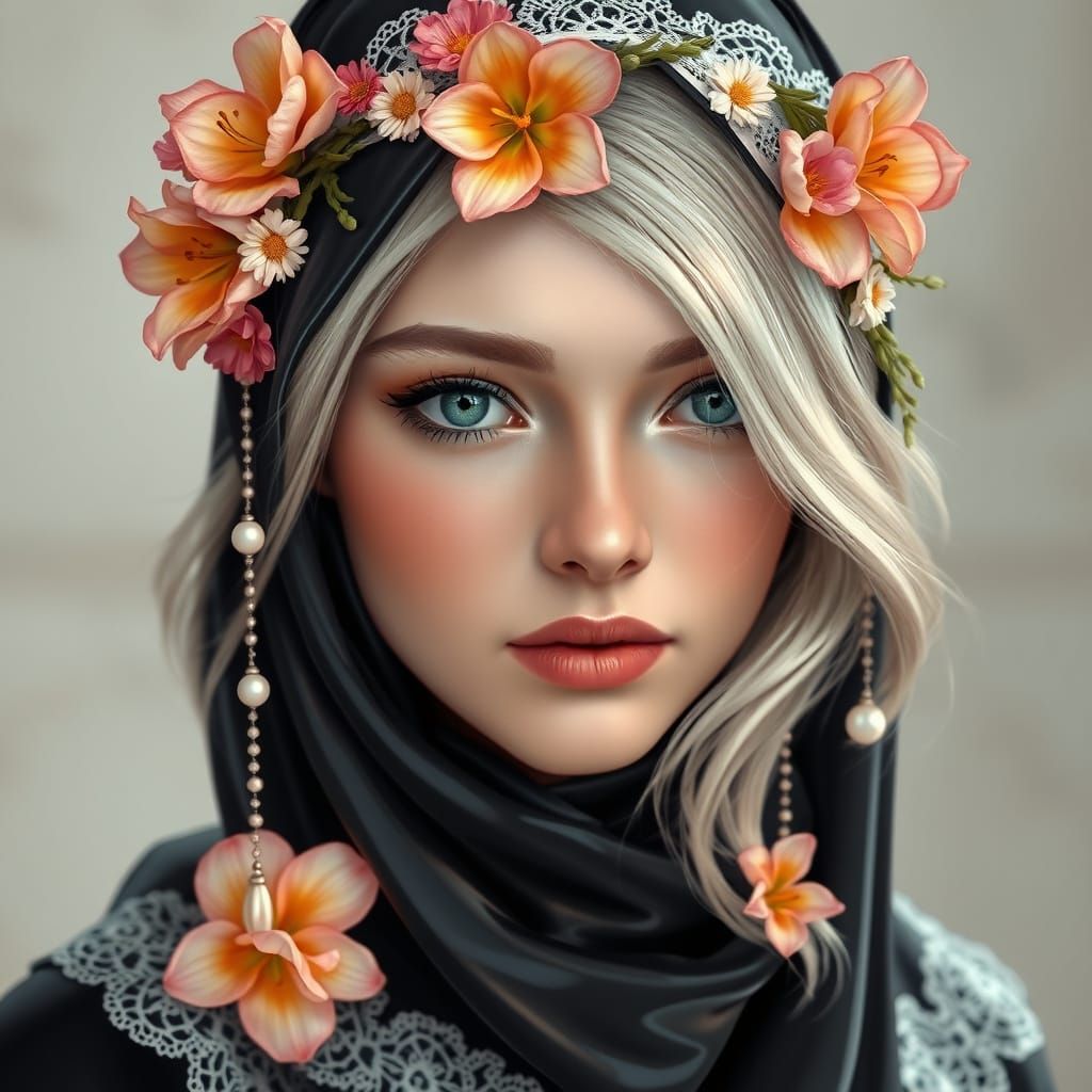 Ethereal Russian Fantasy Princess with Platinum Blonde Hair ...