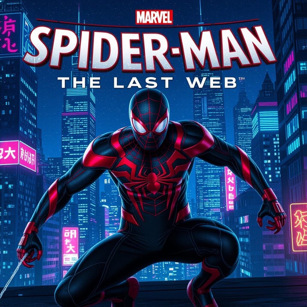 Spider-Man 2099 Movie Poster in Neon City