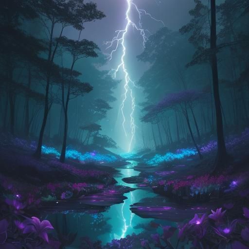 Enchanted Martian Oasis in Vibrant Colors