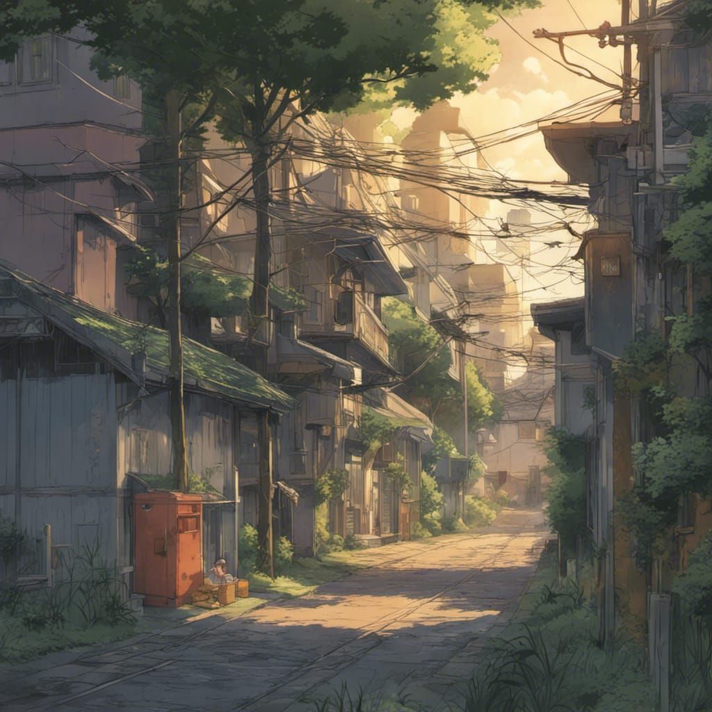 Surreal Anime Dreamscape in Studio Ghibli Style