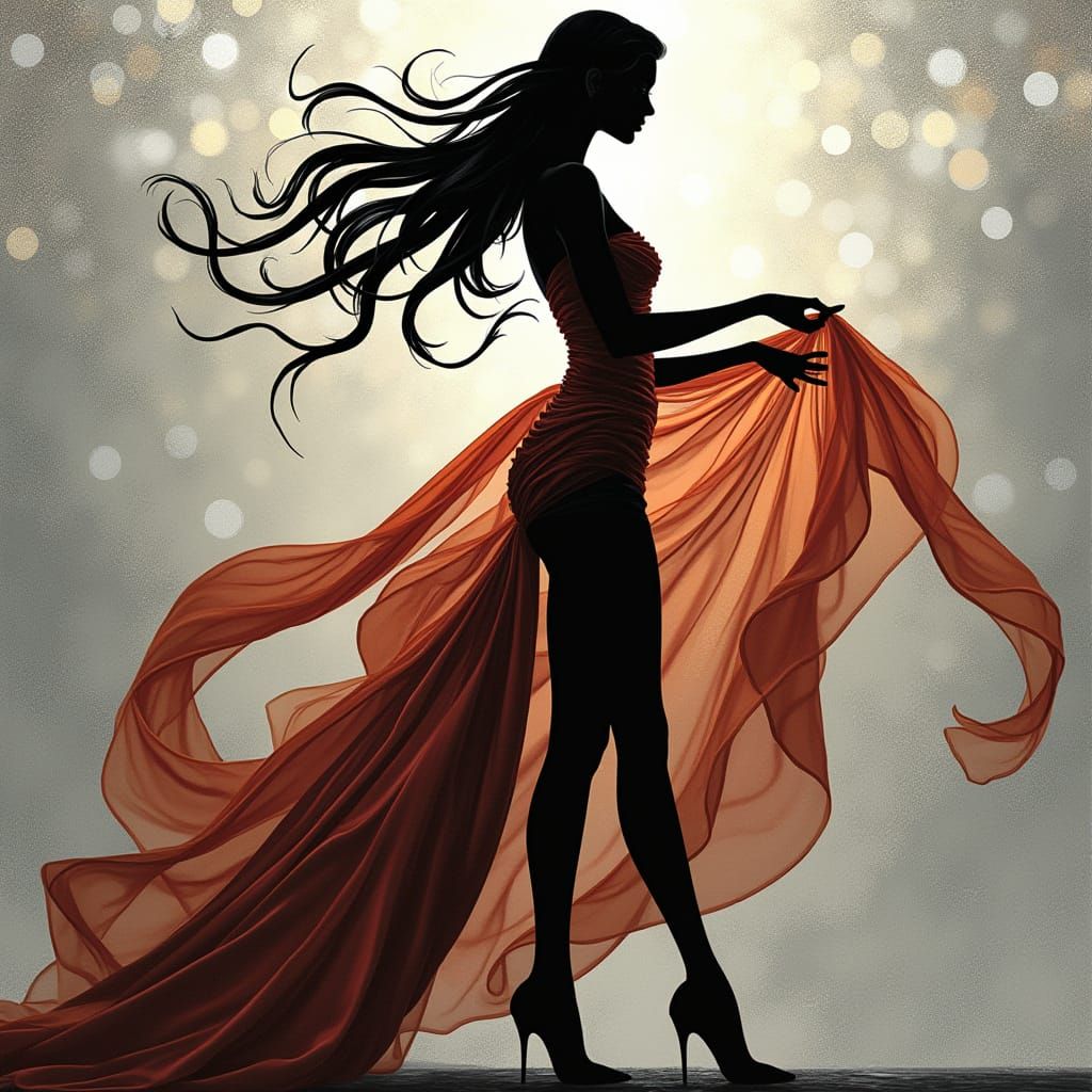 Elegant Woman in Art Deco Style