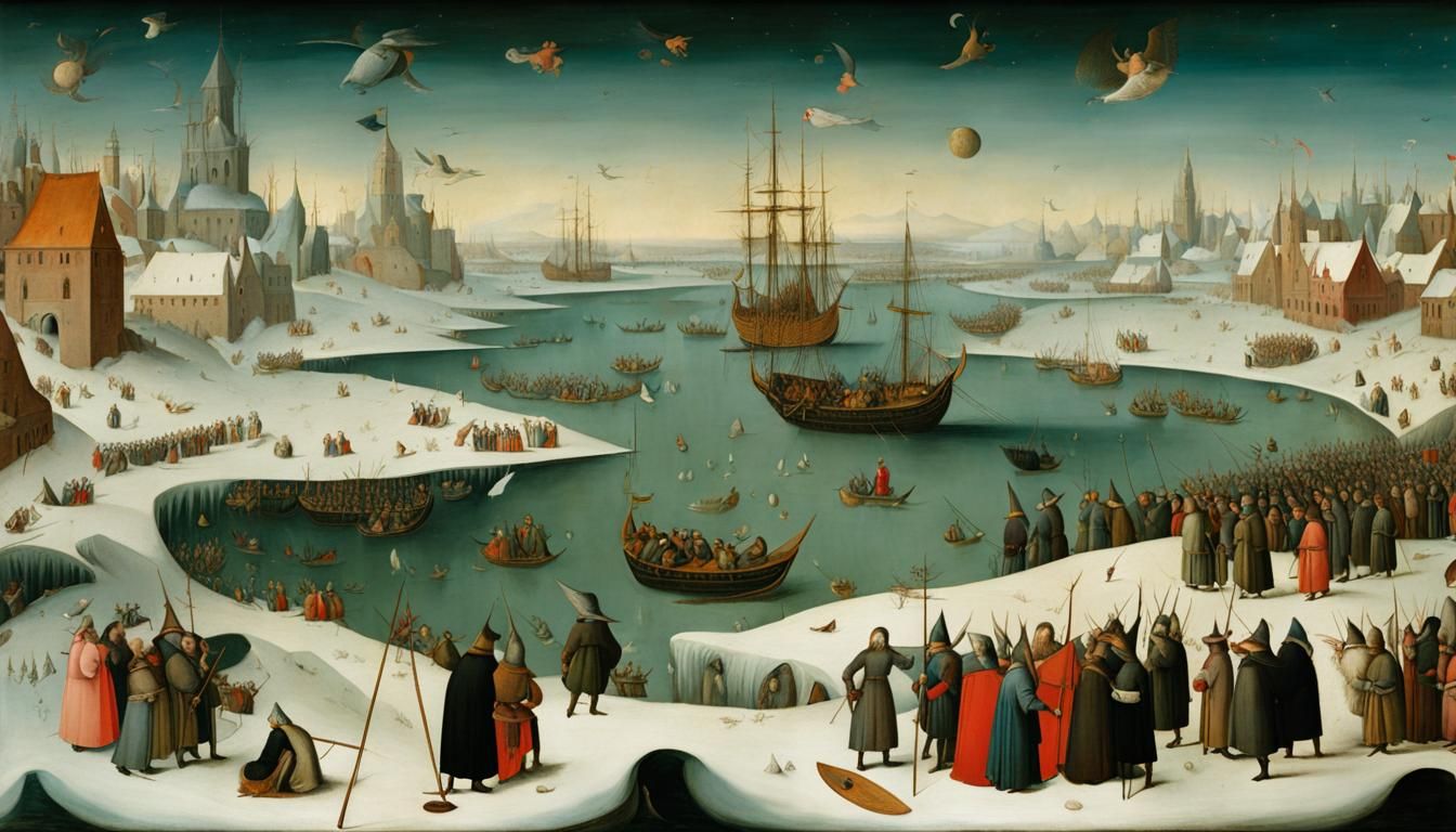 Icy Sea in the Style of Hieronymus Bosch