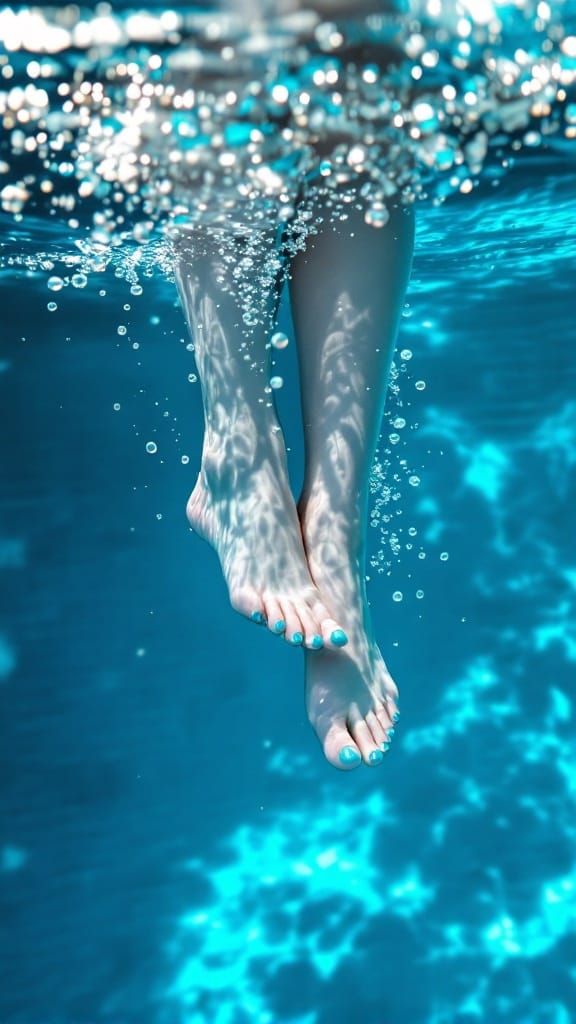 Weightless Beauty in Aquamarine Hues