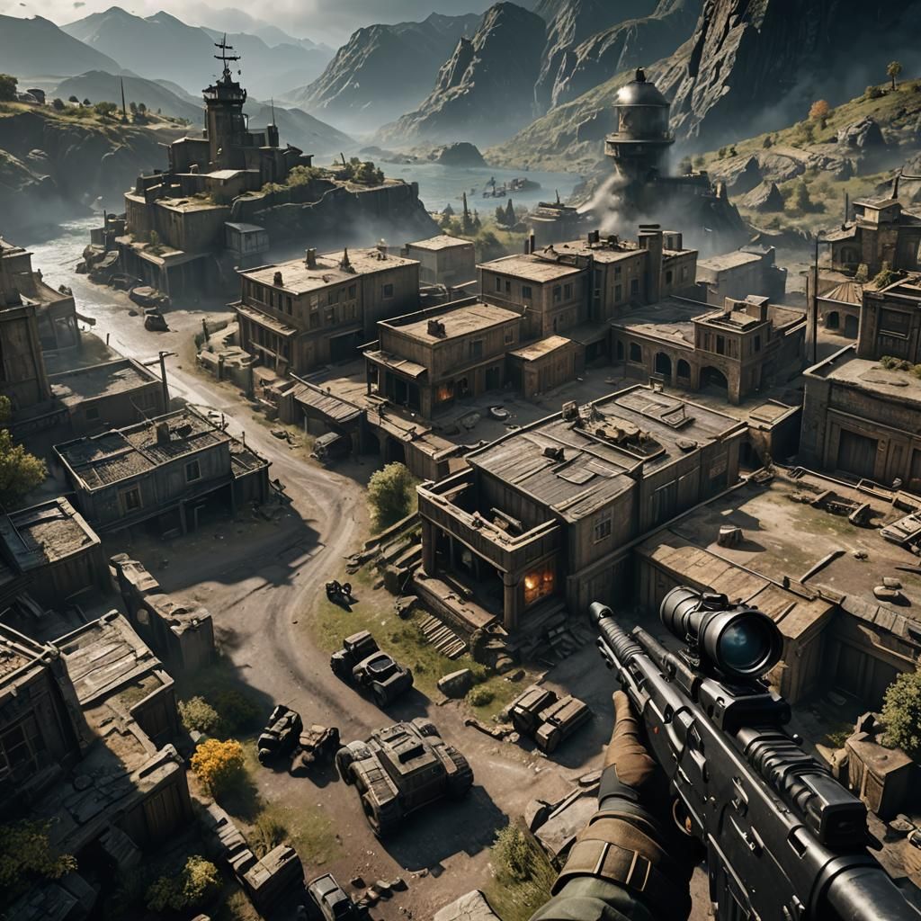 Realistic Call of Duty Game Scene in 8K