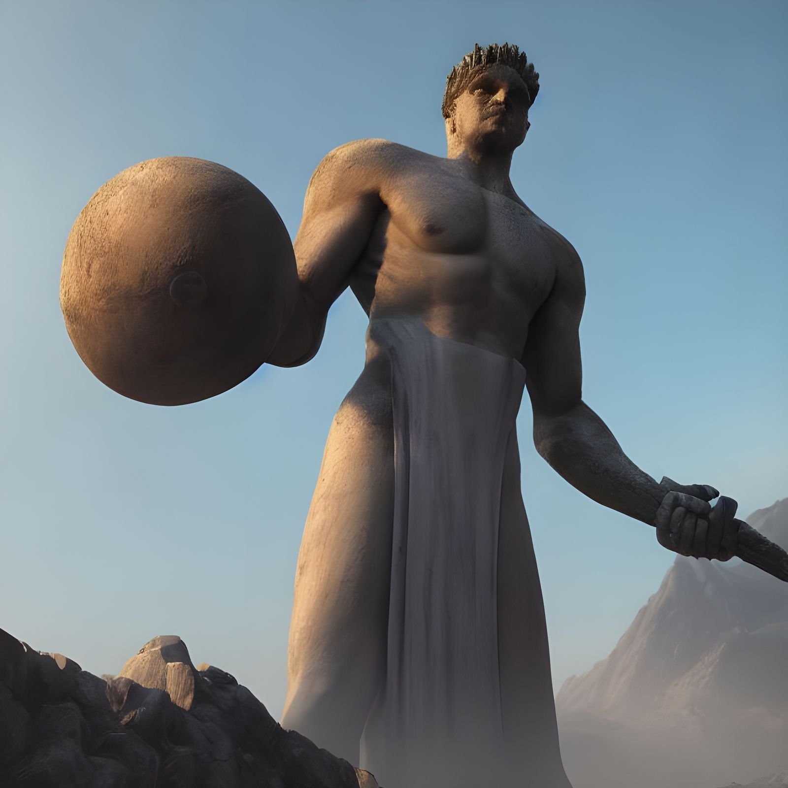 The Colossus of Rhodes: Detailed Matte Painting