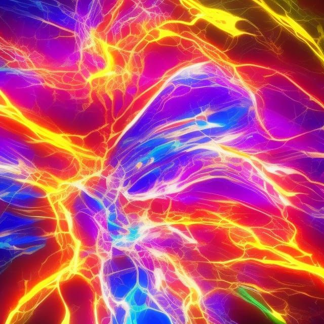 Electric crystallized brilliant colors of the mobious and th...