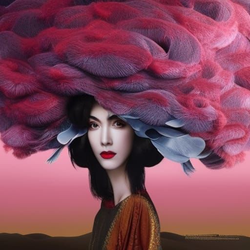 Woman's Cloud Hat: A Hyperrealistic Masterpiece