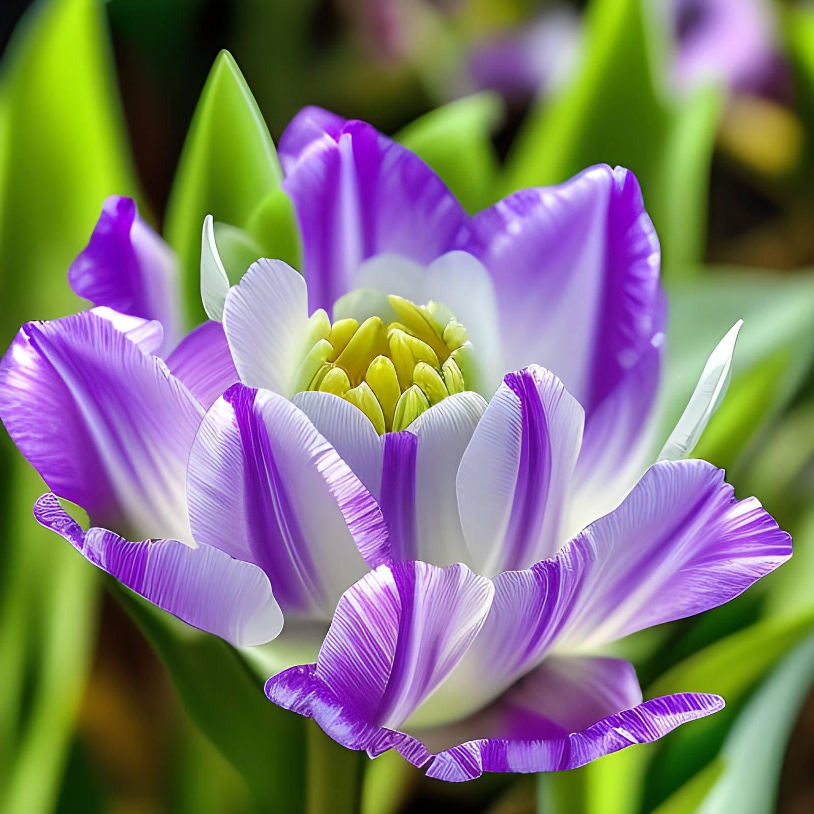 Quantum Luminescent Tulip in Microscopic Detail