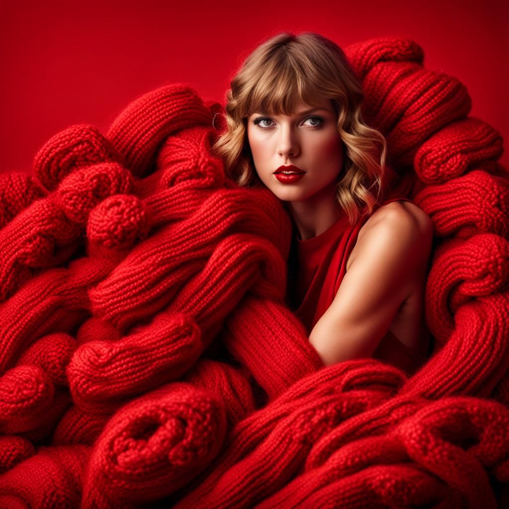 Red Figure with Banana Flower on Casino Stage