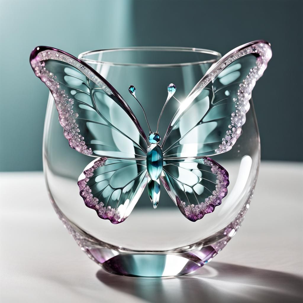 Crystal Glass Butterfly: A Delicate Creation
