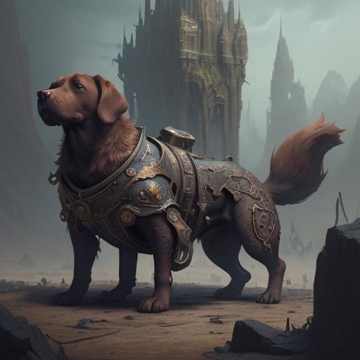 Fantastical Error 404 Dog Concept Art