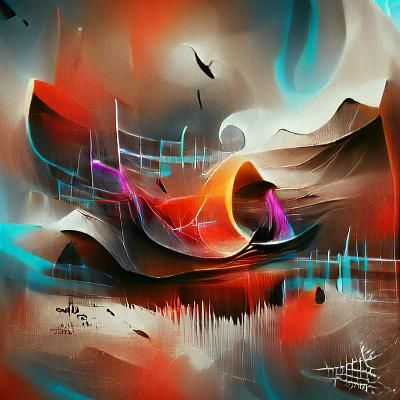 Abstract Sound Wave Design in Digital Art Style