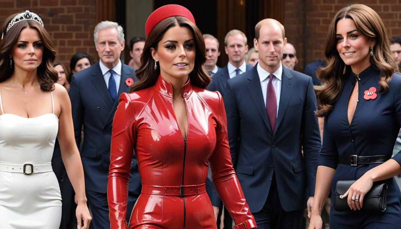 Latex Queen Kate Middleton Meets Time Lord Bebe Rexha