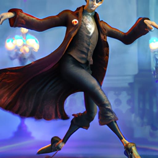 Hyperdetailed Vampire Tap Dancer in Dark Fantasy Style