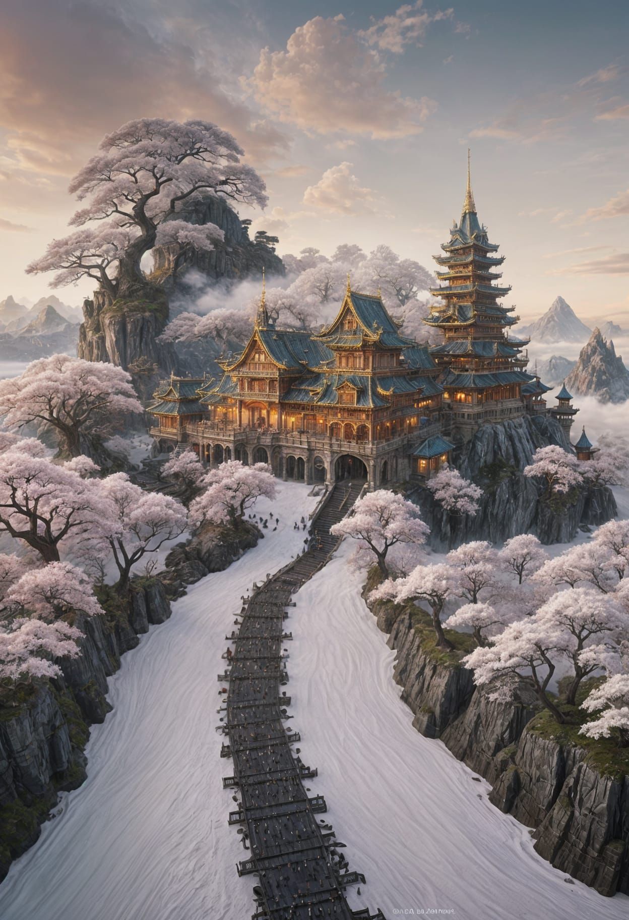 Ethereal Masterpiece: Magical Kingdom in a Sky