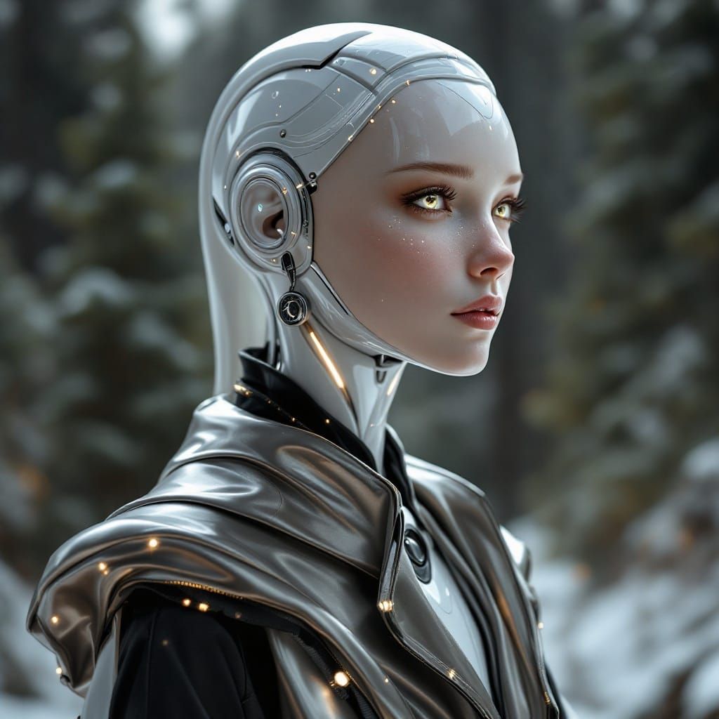 Realistic Portrait of Advanced Humanoid Companion Aurora
