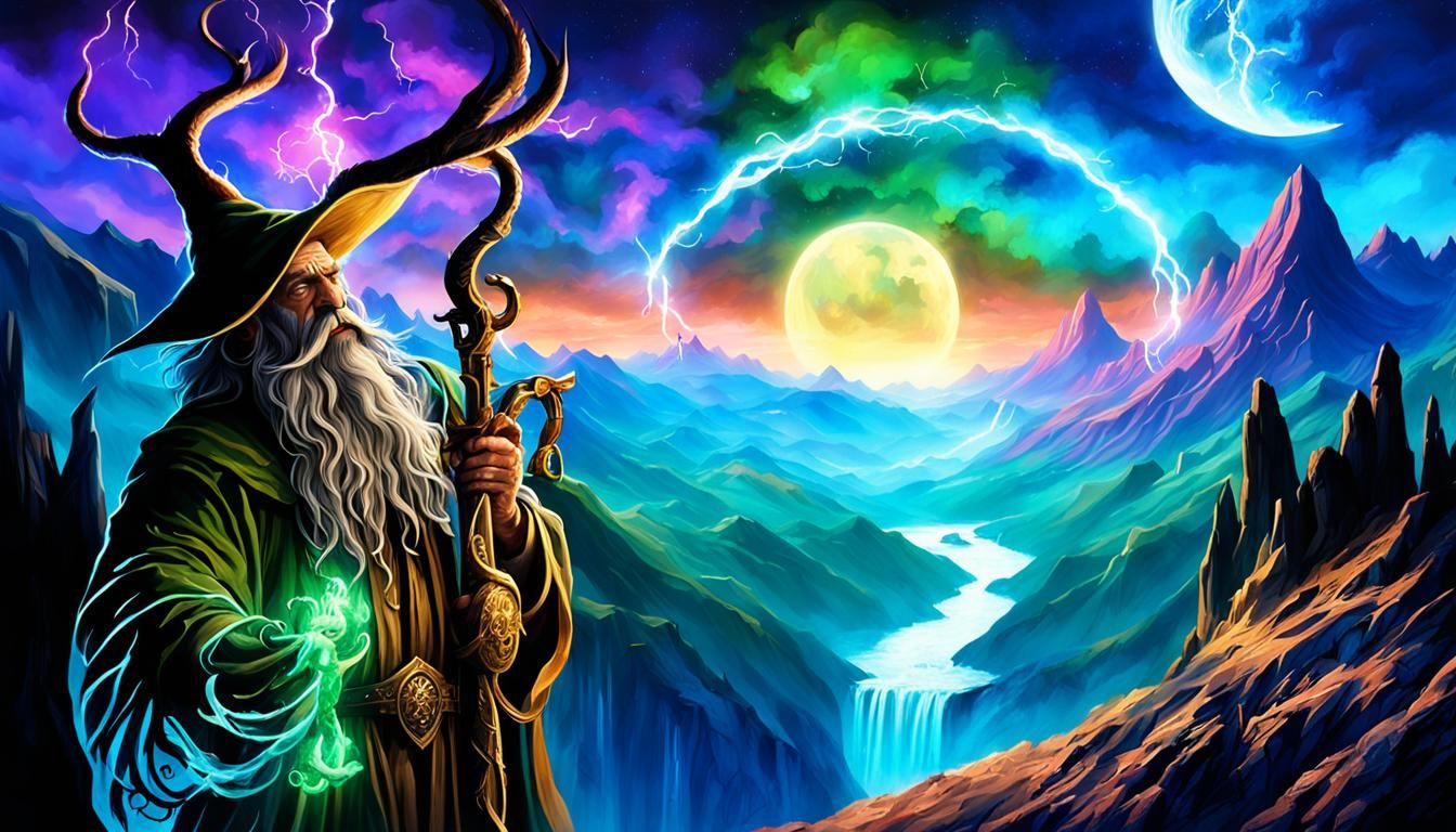 Enchanted Wizard Creature in a Cinematic Digital Painting