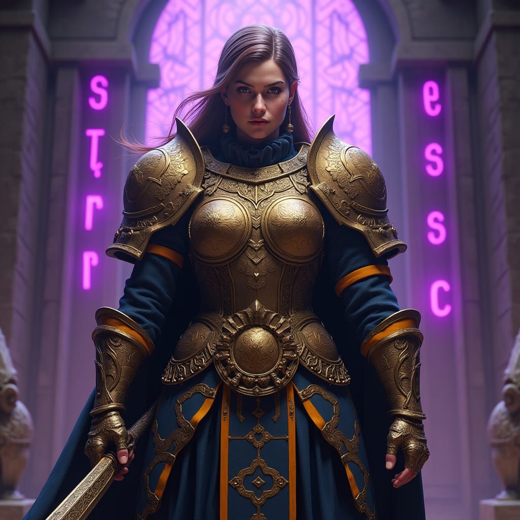 Dwarven Female Cleric in Runestone Grotto