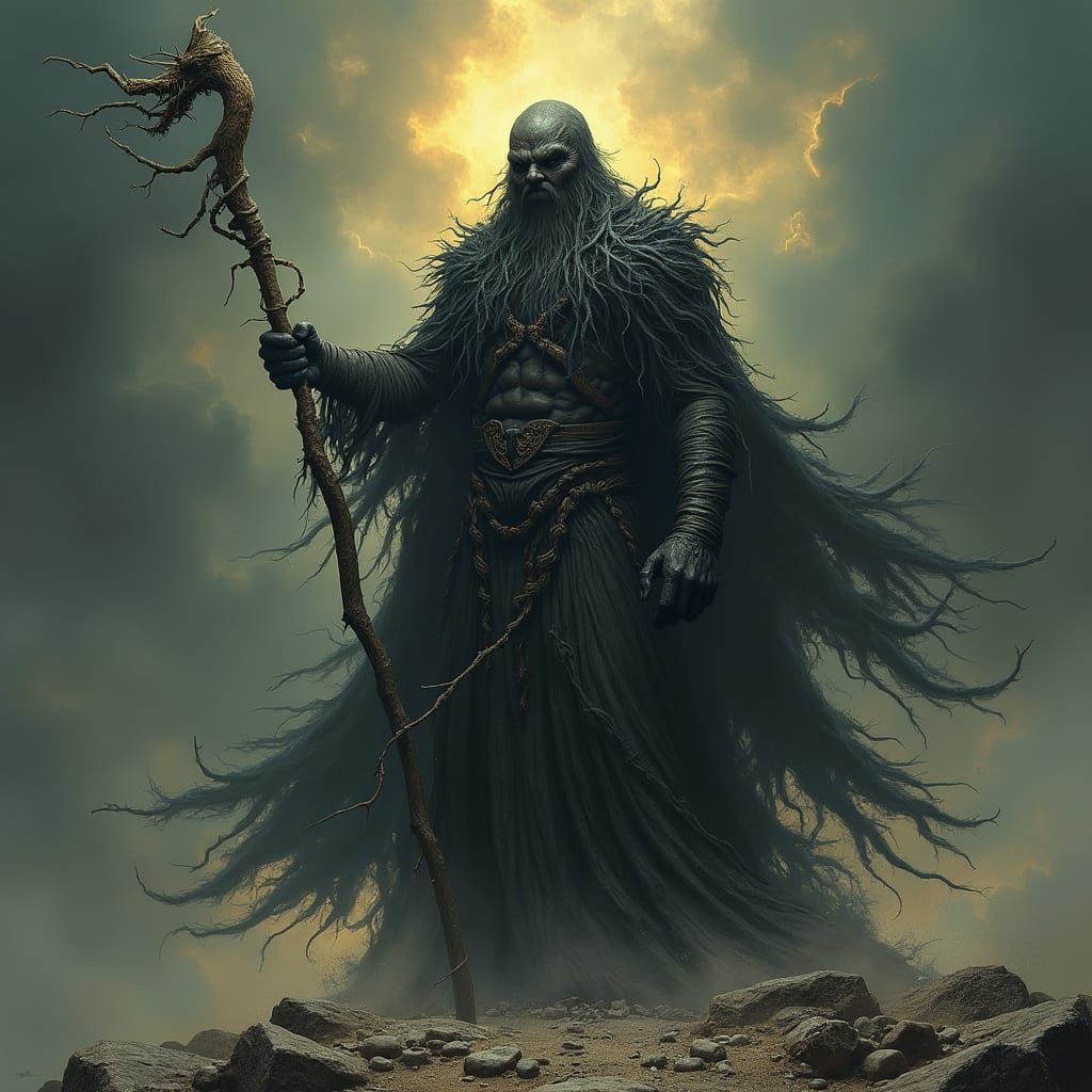 Argus the Unmaker in Dark Fantasy Style