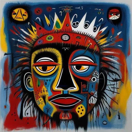 Abstract King Portrait in Contemporary Style