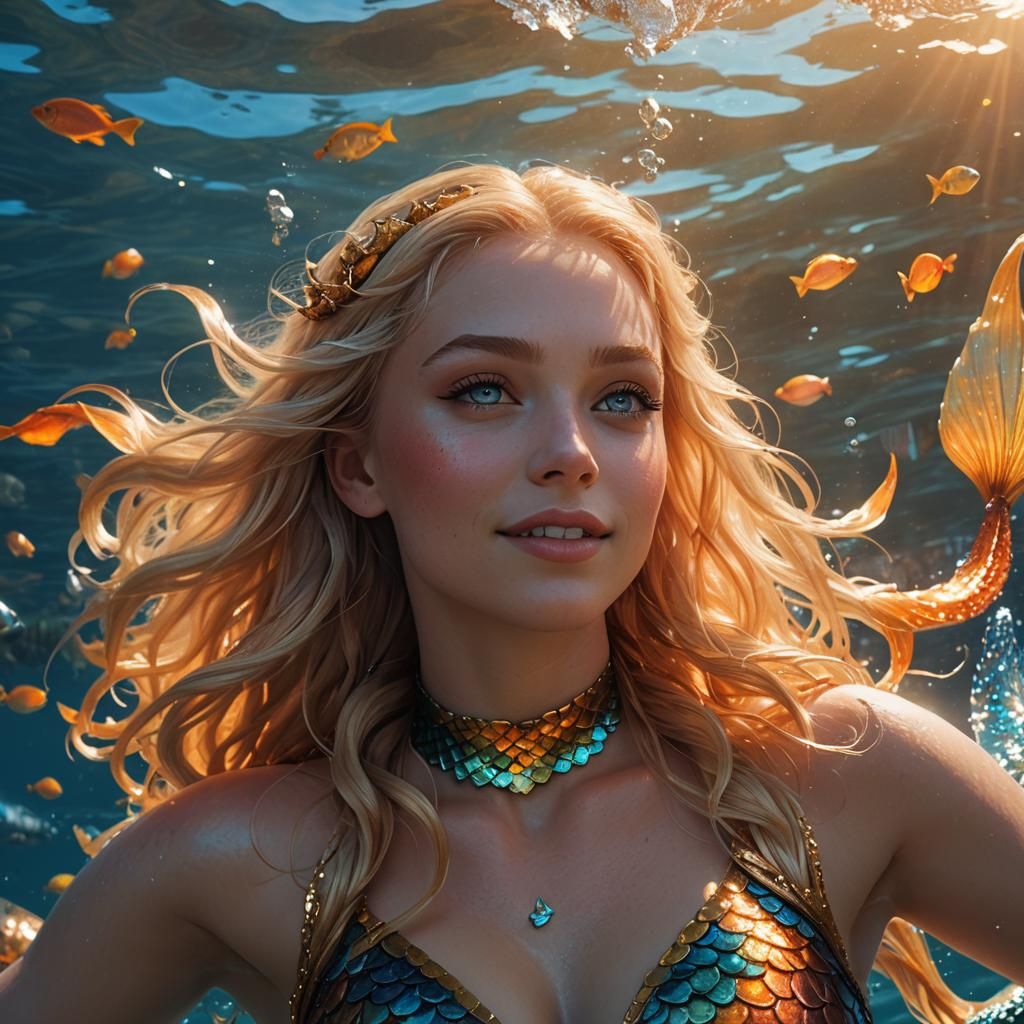 Mermaid in Bosphorus Strait: Fantasy Concept Art