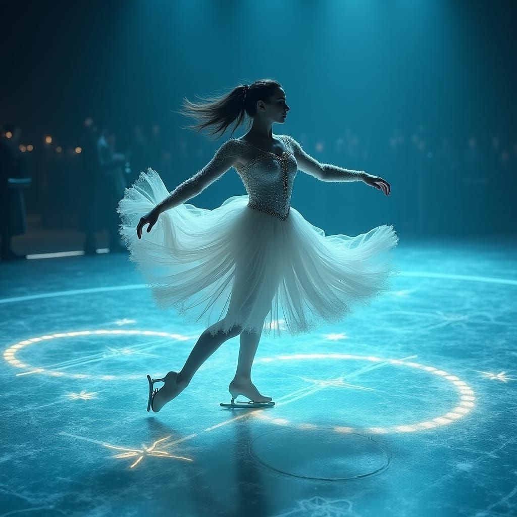 Mystical Ice Dancer in Ethereal Light, 8k Detail
