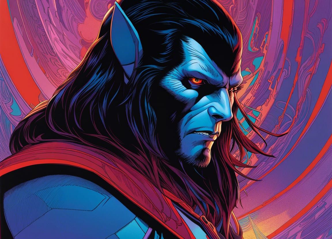 Morbius on Mobius Loop in Hyperrealistic Style