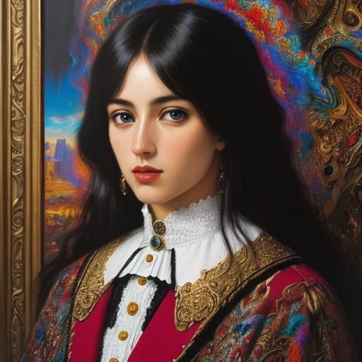 Detailed Oil Painting in Holman Hunt Style