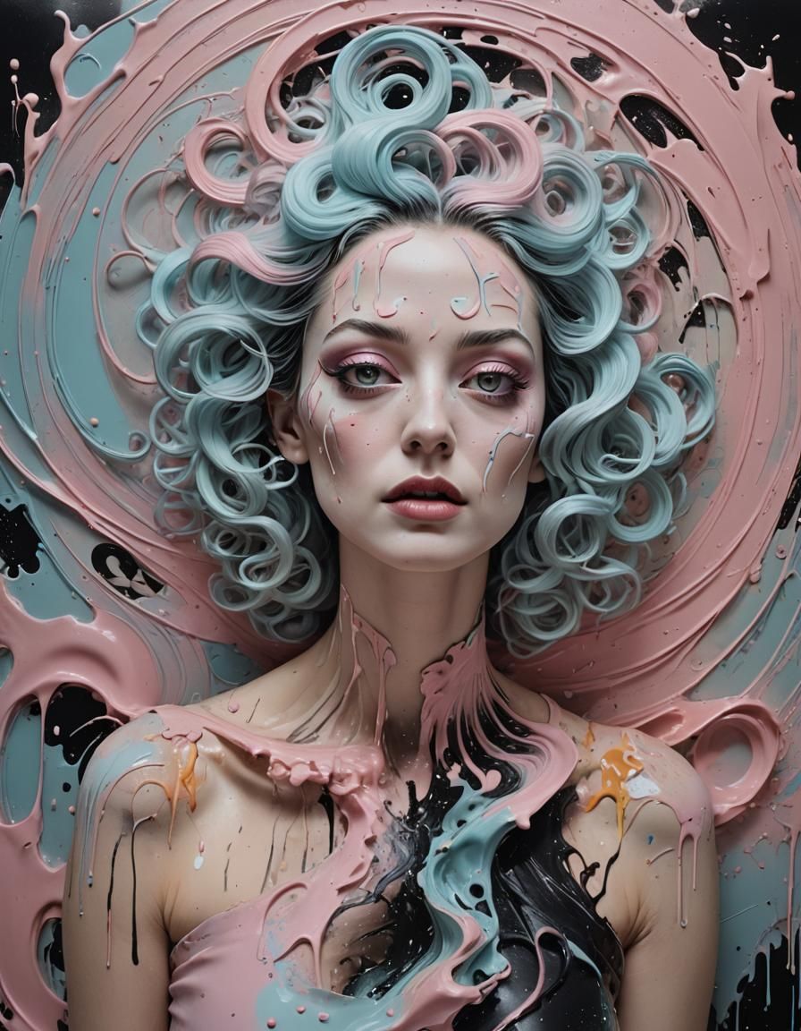 Explosion of Pastel Colors in Hyperrealistic Digital Art