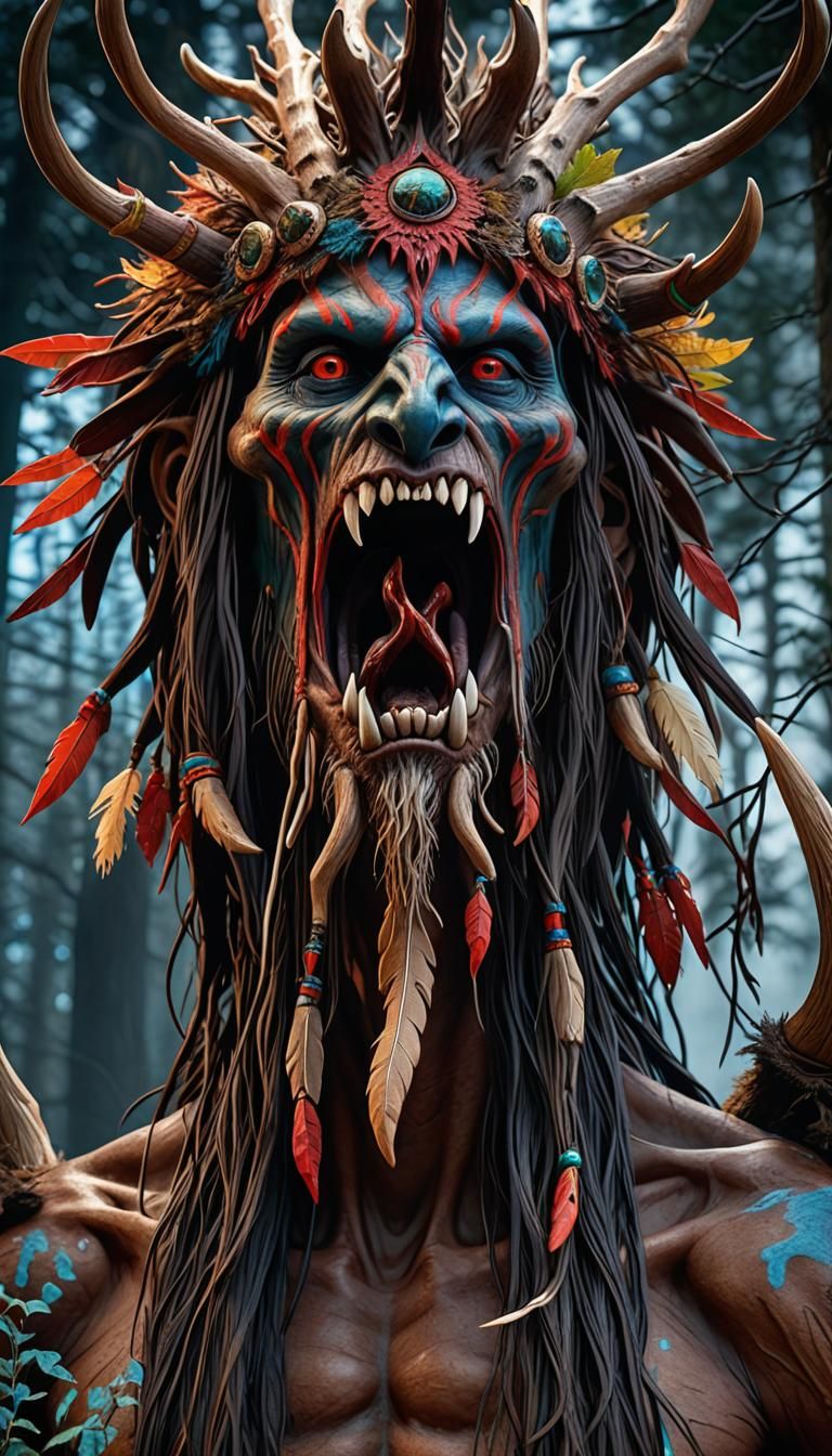 Hyperrealistic Wendigo Deity in Unreal Engine 5