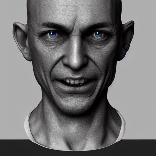 Surreal 3D Rendering of a Disoriented Man