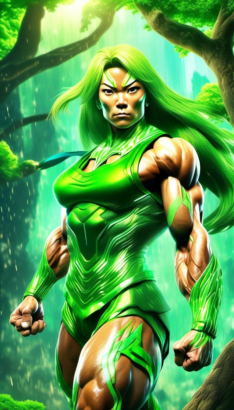 Anime Muscle Goddess Exporting to Green Island