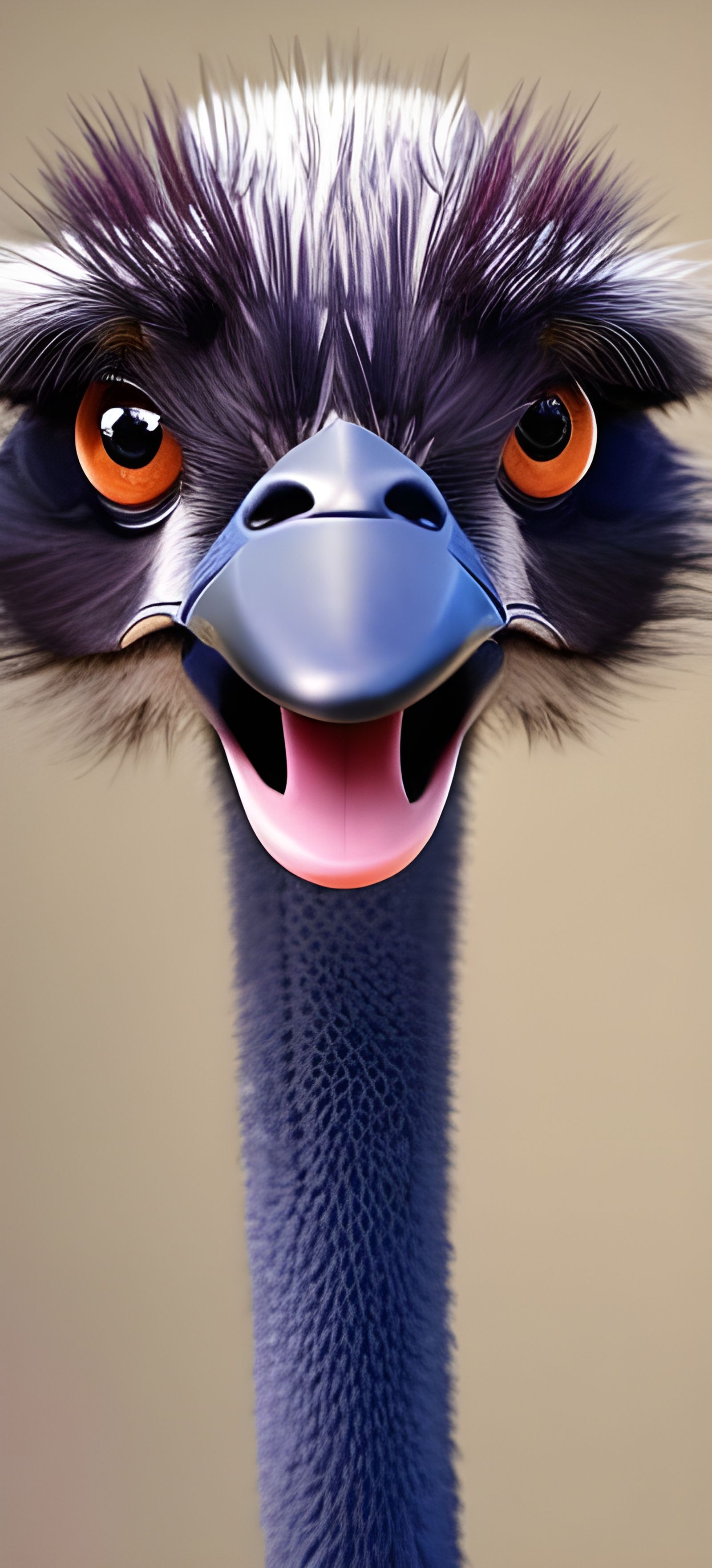 Pixar Ostrich auditioning for the new movie