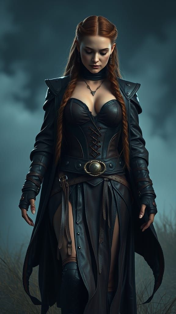 Ethereal Elven Warlock in Epic Digital Painting