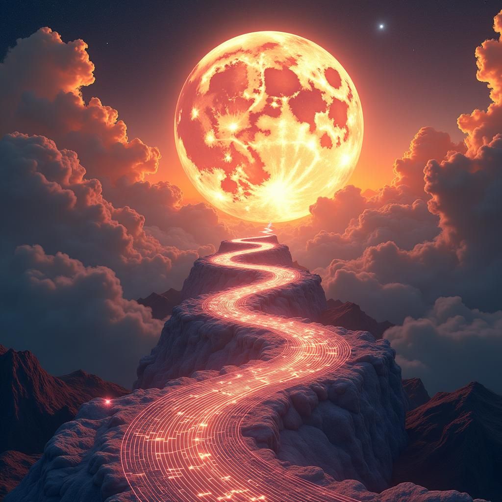 Musical Path to the Moon: Digital Art