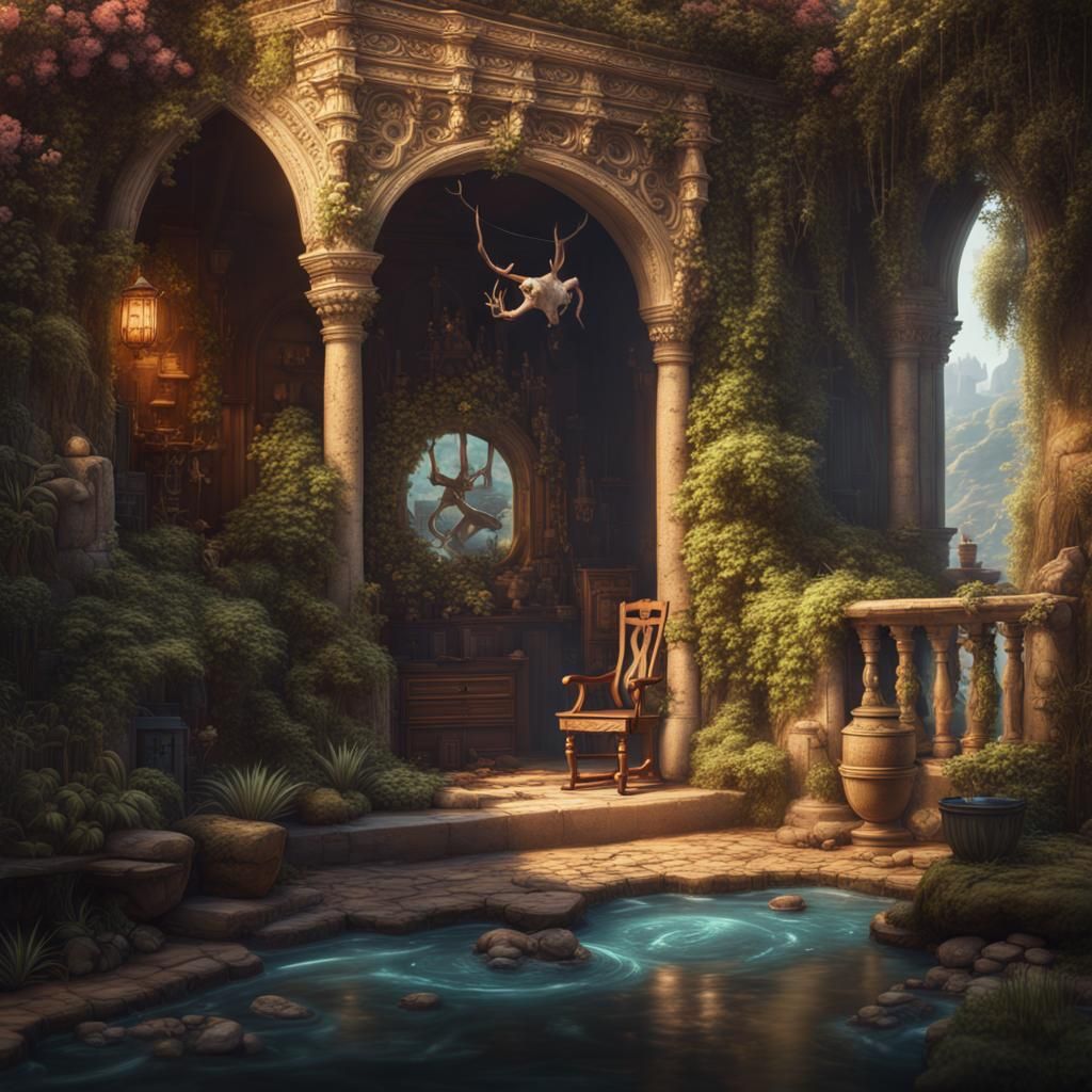 Beautiful Kitten Eyes in Detailed Fantasy Art