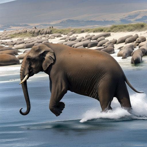 Simple AI Generated Elephant Image