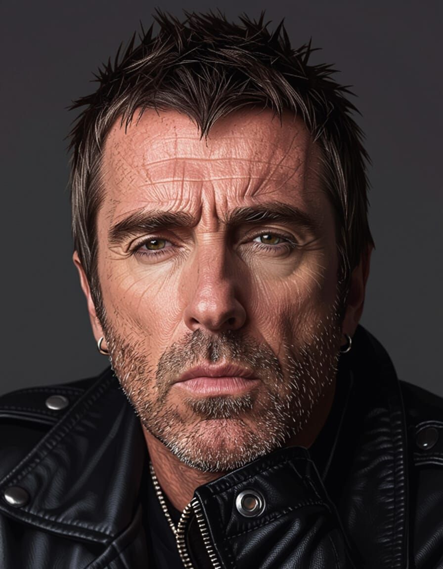 Man in Leather Jacket with Itchy Wrists in Moody Art