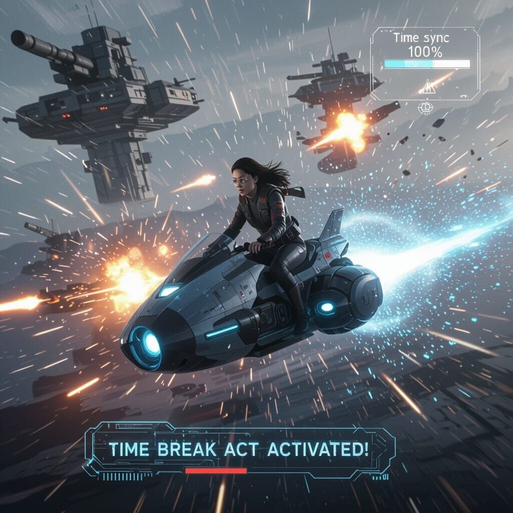 Korean Pilot Rides Hoverbike Through Chaotic Sky