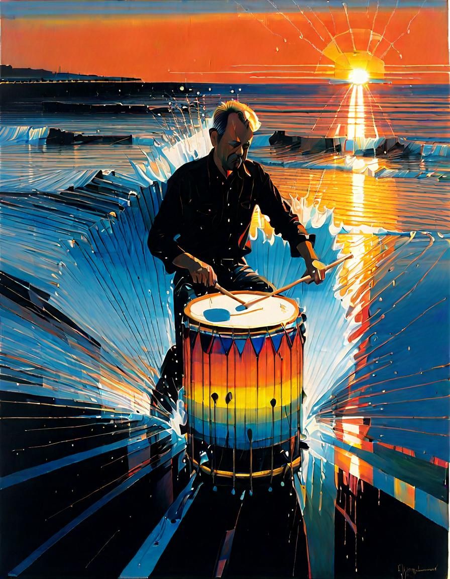 Stygian Coast Sunset in Dye-Transfer Style