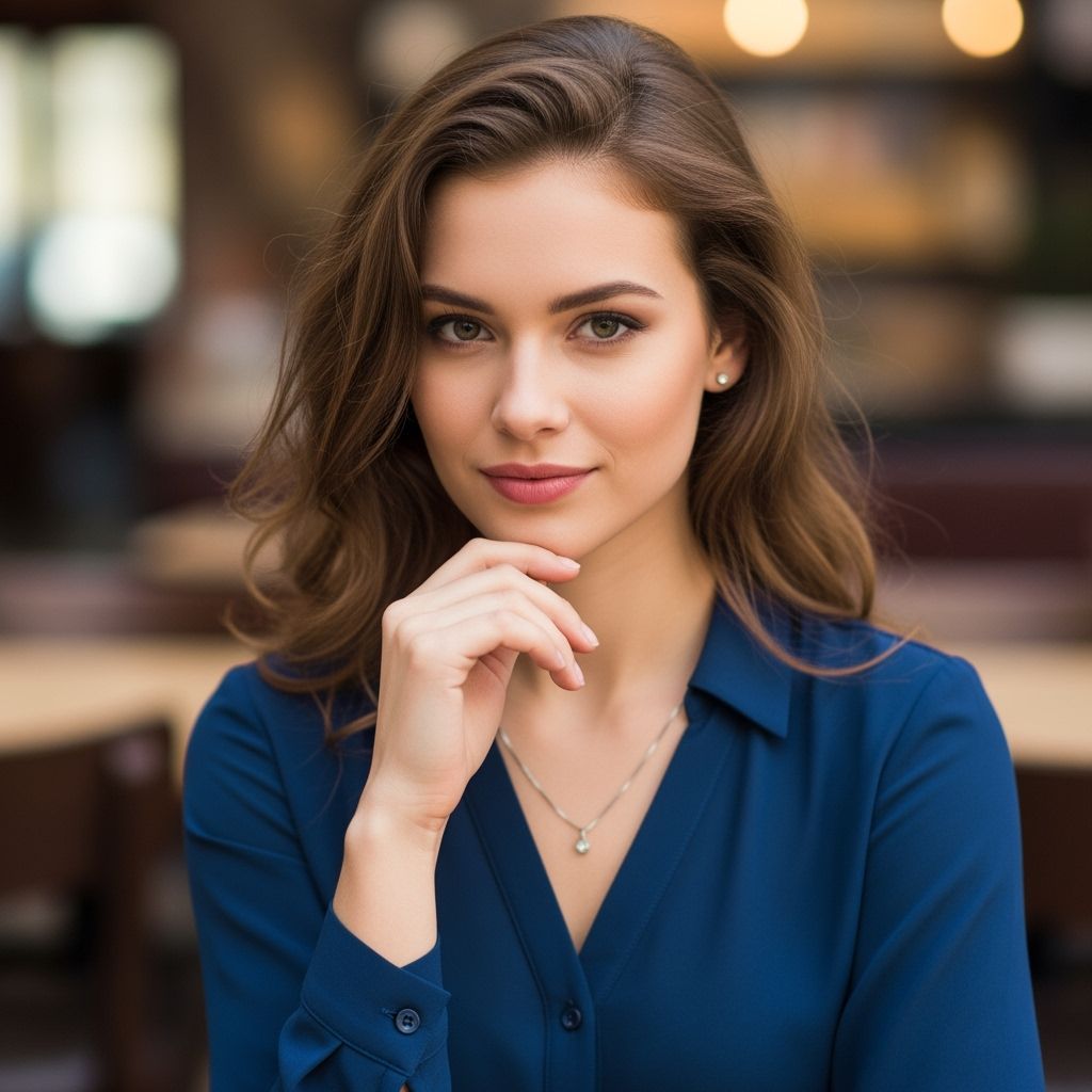 Enigmatic Young Woman Radiates Approachable Charm