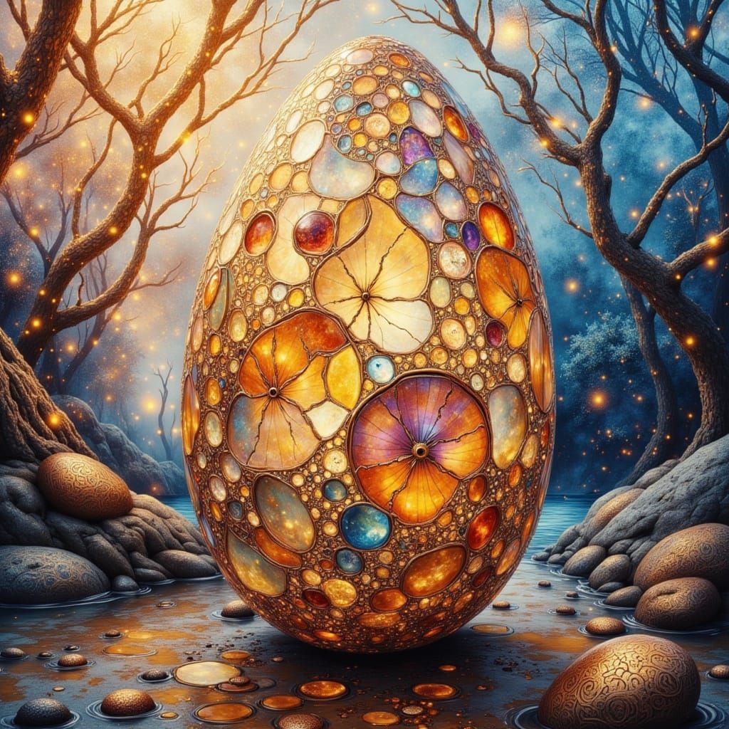 Mosaic Spectral Bloom in Shattered Eggshell