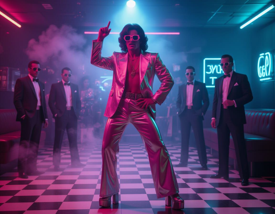 Disco Dancer in Gangster Nightclub, Cinematic Style