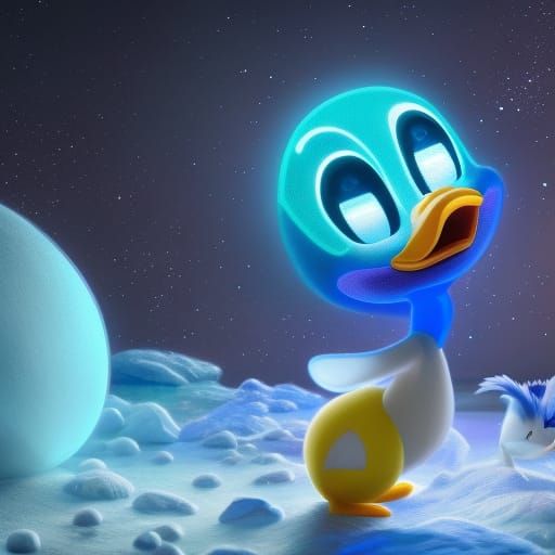 Bioluminescent baby Donald Duck 🦆