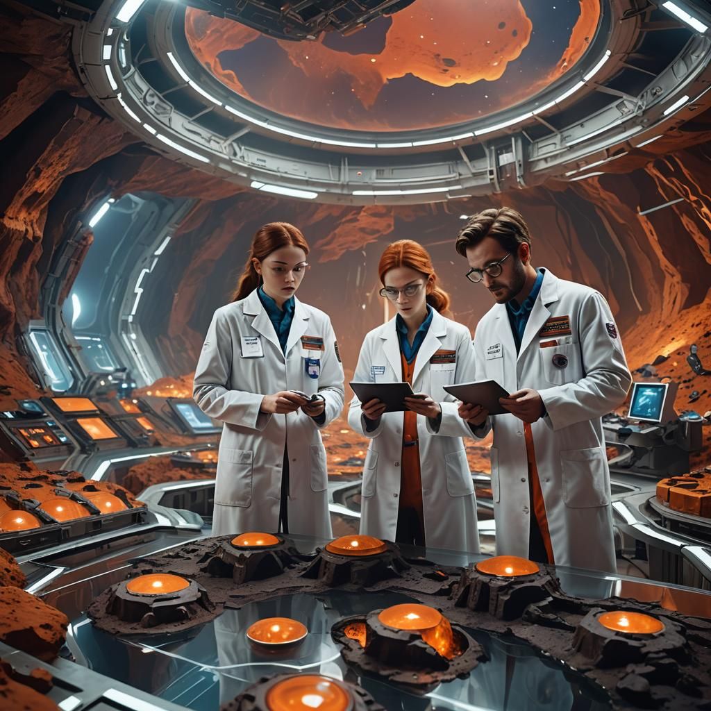 Futuristic Mars Research Lab in Cinematic Style