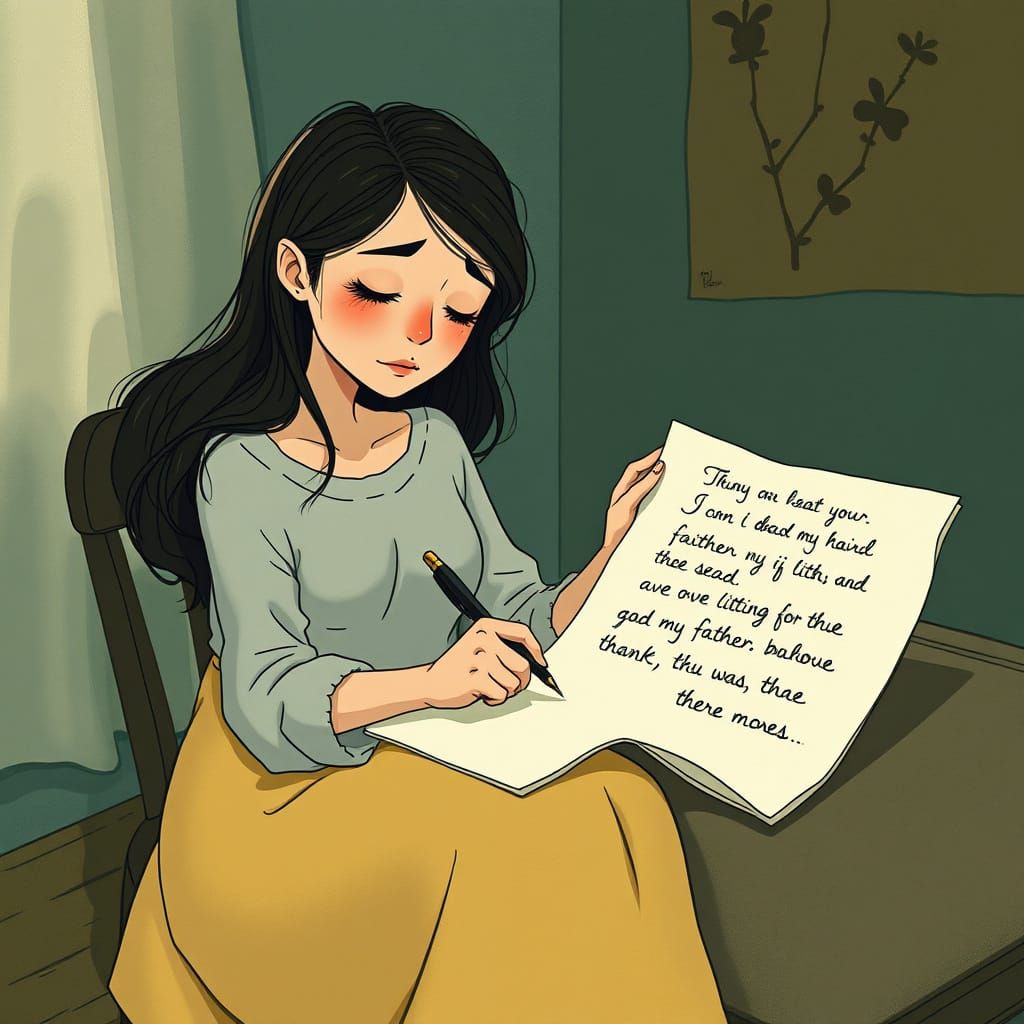 A Woman Writes a Heartfelt Letter to Her Late Father in a Me...