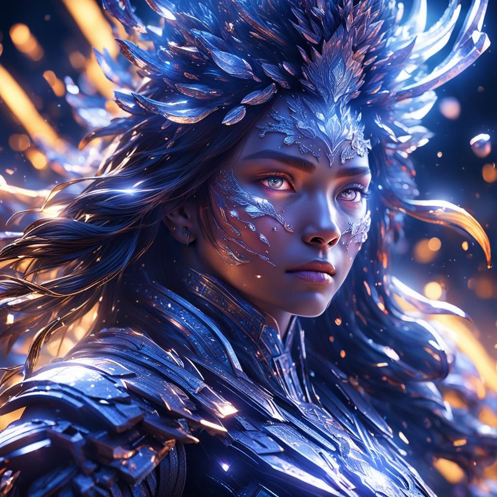 Hyperrealistic Portrait with Dynamic Lighting and Sharp Focu...