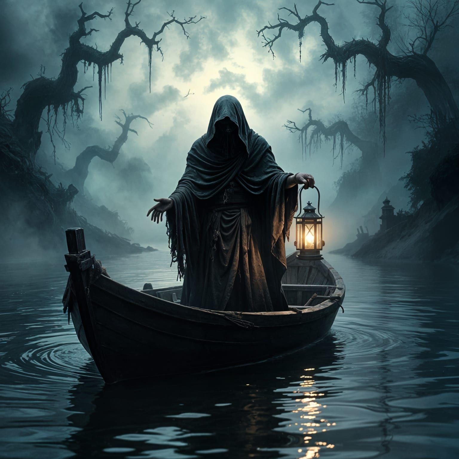 Ferryman of the Dead: Gothic Horror Scene