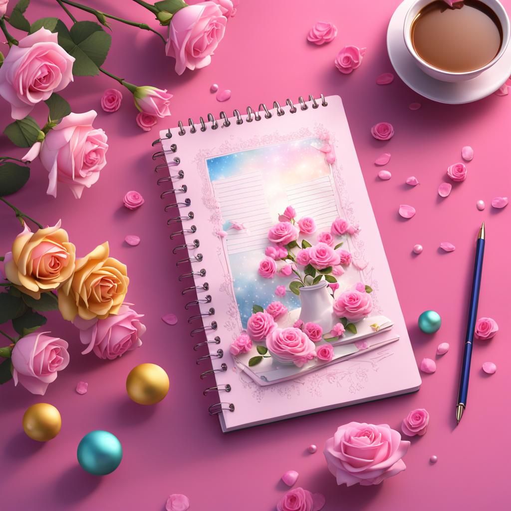SEO Strategies in Pink Roses Fantasy Art